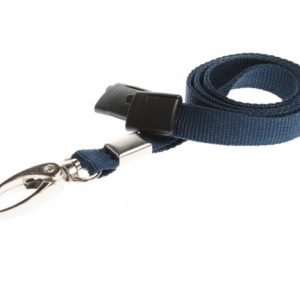 Lanyards Dark Blue - 10 mm Lanyards with breakaway and clip - Pack of 100