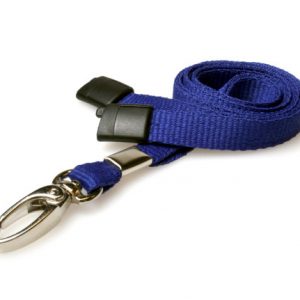 Lanyards Navy Blue - 10 mm Lanyards with breakaway and clip - Pack of 100