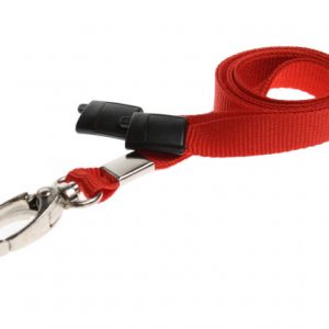Lanyards Red - 10 mm Lanyards with breakaway and clip - Pack of 100