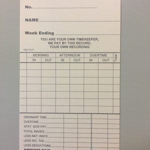 Punch Cards - Pack of 1000